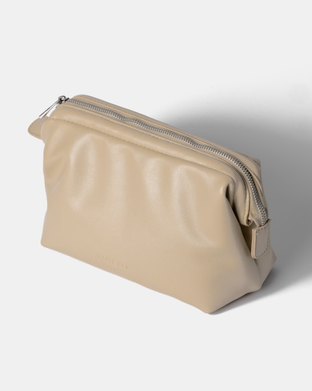 Minimalist Makeup Bag Almond