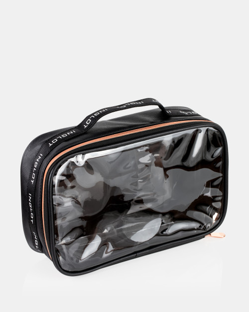 Black & Rose Gold Reisekosmetiktasche groß