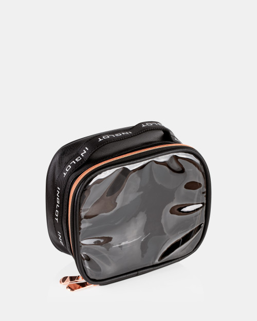 Black & Rose Gold Reisekosmetiktasche klein