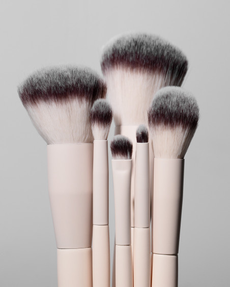 Makeup Brush Set in Silver Case