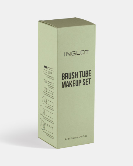 Set De Pinceaux Maquillage Dans Un ÉTui (Vert)