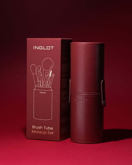 Brush Tube Makeup Set (Burgundy)