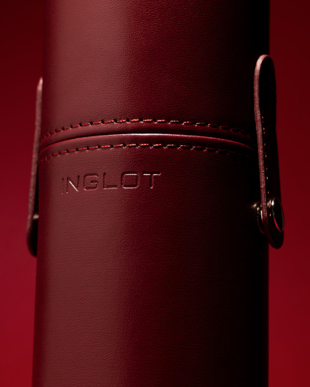 Set de pinceaux de maquillage dans un tube (Bordeaux)