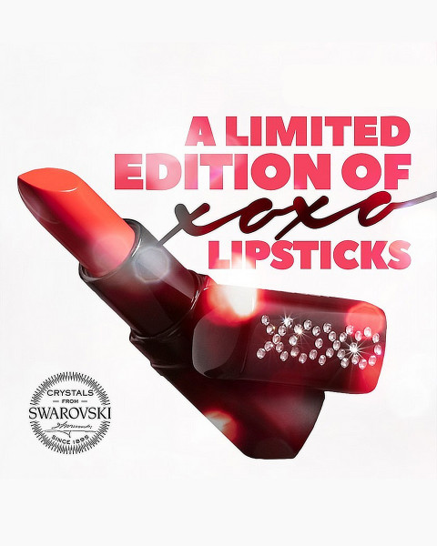 Discover a limited edition of XOXO Lipsticks decorated with Crystals from Swarovski®